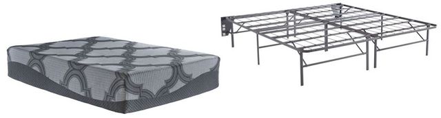 Sierra Sleep® by Ashley® 2-Piece 14" Hybrid and Better than a Boxspring Mattress Set-0