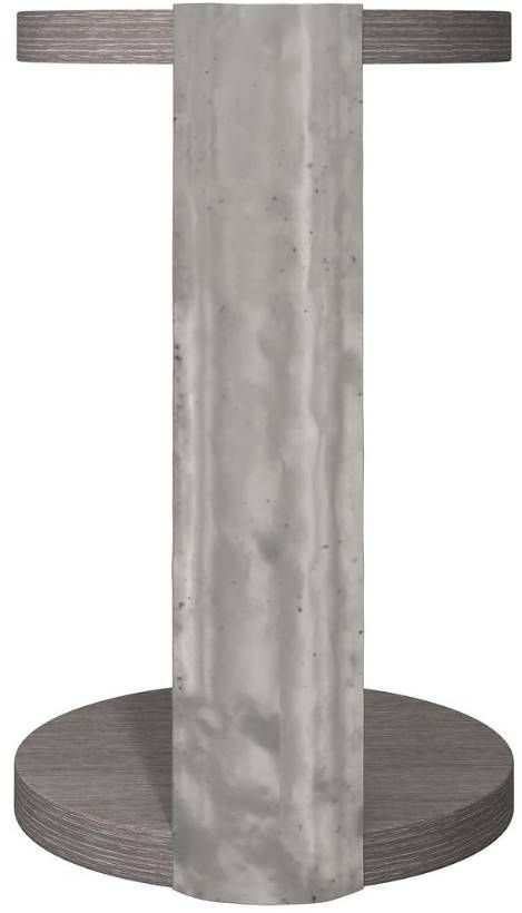 Bernhardt Prado Porcini Accent Table with Bright Graphite Base-2