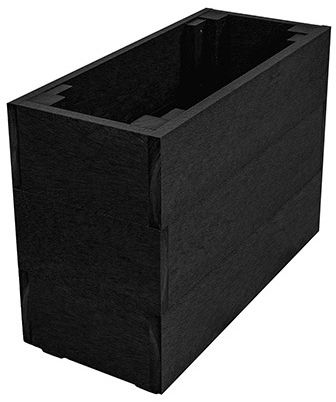 C R Plastics Modern Onyx Rectangle Planter-0