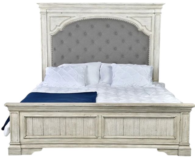 Steve Silver Co. Highland Park 4-Piece Cathedral White Queen Bedroom Set-2