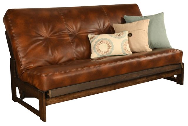 Kodiak Furniture Aspen Oregon Trail Saddle/Reclaim Mocha Full Futon with Mattress-0
