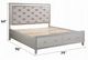 ACME Furniture Sliverfluff Champagne Eastern King Panel Bed with LED and Storage-2
