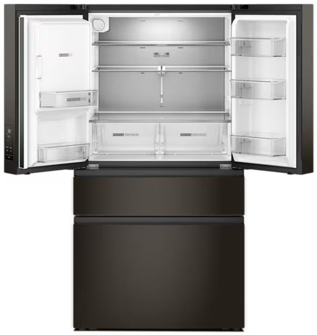 Whirlpool® 36" 28.9 Cu. Ft. Fingerprint Resistant Black Stainless Steel French Door Refrigerator with Flexible Temperature Drawer-1