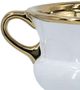 A & B Home Gold/White Ceramic Flower Vase with Gold Electroplating-2