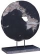 Moe's Home Collection Round Teak Wood Art Weathered Gray Small Sculpture-0