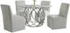 Elements International Merlin 5-Piece Chrome/Gray Dining Set-0