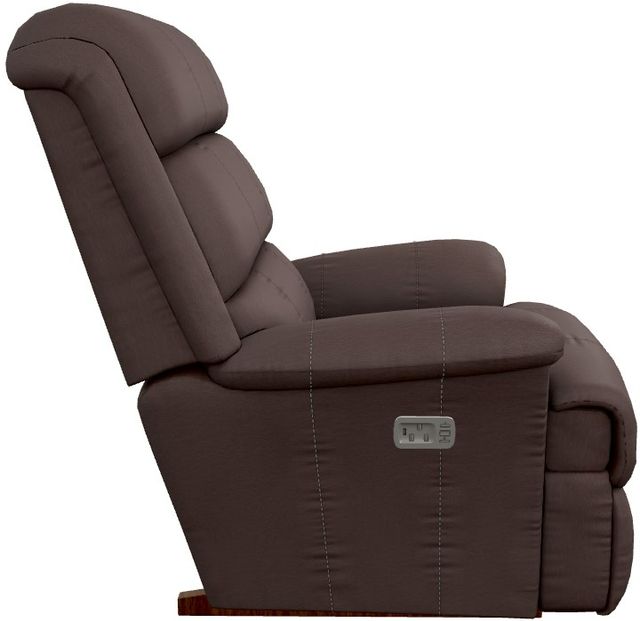 La-Z-Boy® Astor Chestnut Leather Power Rocking Recliner with Headrest-2