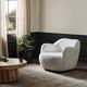 Four Hands Julius Sheldon Ivory Swivel Chair-1