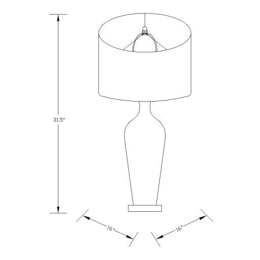 Surya Sloane Aqua Table Lamp-4