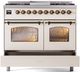 Ilve® Nostalgie II Series 40" Antique White Pro Style Dual Fuel Range-4