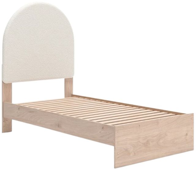 Signature Design by Ashley® Arloster Tan/White Twin Upholstered Panel Bed-1