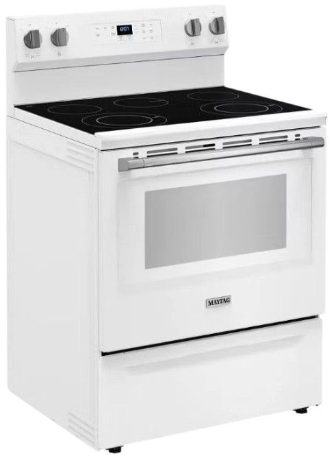 Maytag® 30" White Freestanding Electric Range-2