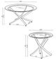 Coaster® Brooke 3-Piece Tempered Glass Top Occasional Table with Rose Brass Base Set-3