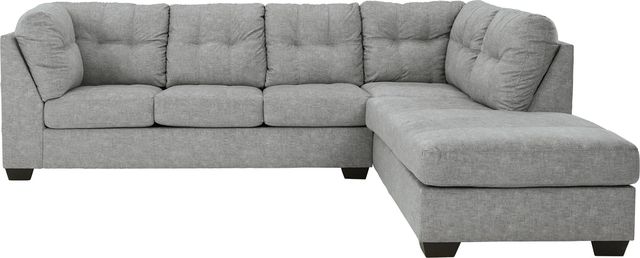 Benchcraft® Falkirk 2-Piece Steel Right-Arm Facing Full Sofa Sleeper Sectional and Chaise-1