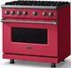 Viking® 5 Series 36" Valentine Pro Style Gas (LP) Range with Polished Chrome Trim-2