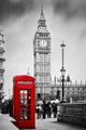 Classy Art Red Phone Booth Wall Art-0