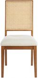 Meridian Furniture Butterfly Cream/Walnut Upholstered Dining Chair-1