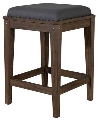 Liberty Furniture Sonoma Road Weather Beaten Bark Upholstered Console Stool