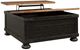 Signature Design by Ashley® Valebeck Light Brown Square Lift Top Coffee Table with Rustic Black Base-4