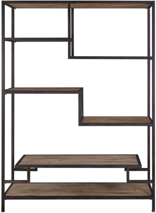 Uttermost® Sherwin Aged Black Etagere-3