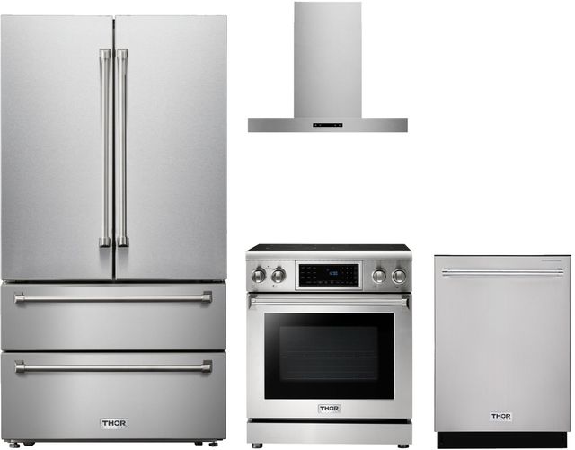Thor Kitchen® 4 Piece Stainless Steel Electric Kitchen Package-0
