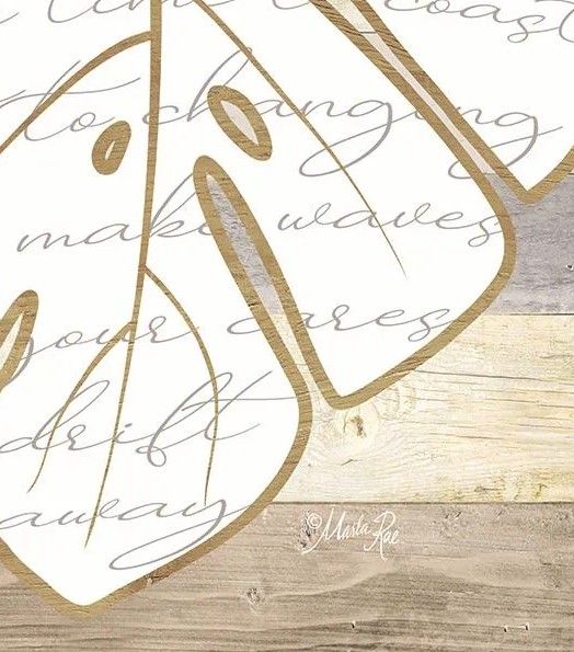 Classy Art Coastal Leaf I by Marla Rae Wall Art-2