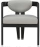 Meridian Furniture Carlyle Gray/Black Dining Arm Chair-1