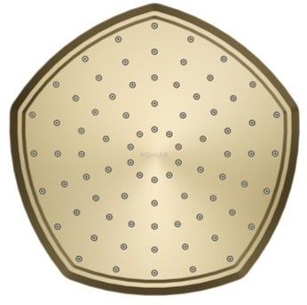 KOHLER® Occasion® Vibrant French Gold 2.5 GPM 8" Single-Function Rainhead-4