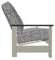 Telescope Casual Leeward Agra Classic/Storm Fabric/Polymer Outdoor MGP Cushion Supreme Three-Seat Sofa with Chestnut Rustic Polymer Arms-2