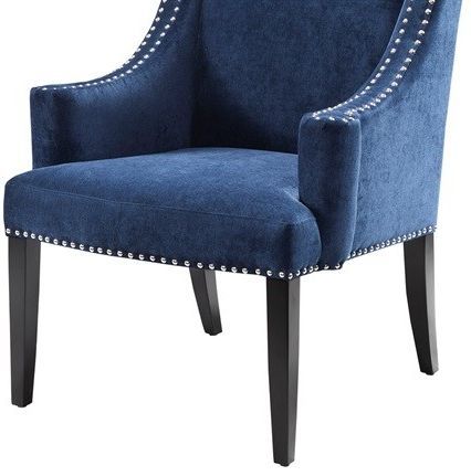 Olliix by Madison Park Blue Marcel High Back Wing Chair-2