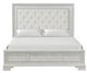 Furniture of America® Stella Mia Creamy White Upholstered Queen Panel Bed-1