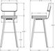 Amisco Customizable Brixton Swivel Spectator Stool-2