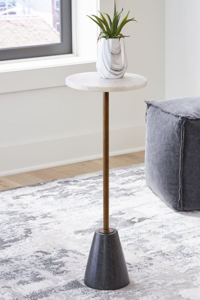 Signature Design by Ashley® Caramont Marble White Accent Table-3
