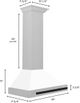 ZLINE 30" Autograph Edition White Matte Wall Mounted Range Hood -4
