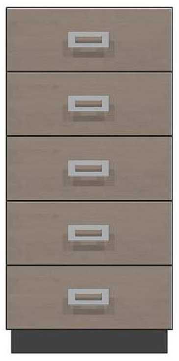Country View Woodworking Customizable American Modern 24" 5-Drawer Plinth Base Chest-0