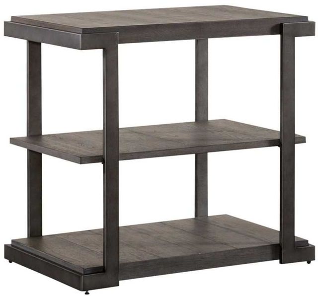 Liberty Furniture Modern View Gauntlet Gray Tiered End Table-0