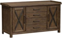 Liberty Furniture Sonoma Road Weather Beaten Bark Small Credenza