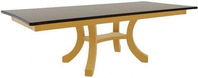 Mavin Customizable 38" x 72" Concave Extendable Dining Table with 12" Leaf-0