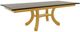 Mavin Customizable 38" x 72" Concave Extendable Dining Table with 12" Leaf-0
