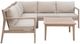 Linon Svana 4-Piece Beige/Natural Fabric/Wood Outdoor Conversation Set-1