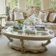 Michael Amini® Platine De Royale Champagne Oval Cocktail Table-2