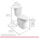 American Standard Edgemere® White Two-Piece Chair Height Elongated 10" Rough Toilet Less Seat 1.28 gpf/4.8 Lpf-2