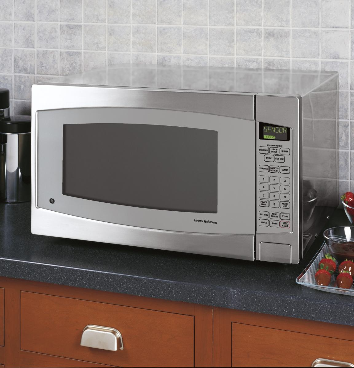 GE General outlet Electric JES2051SNSS 2.0 cu. Ft. Countertop Microwave in Stainless