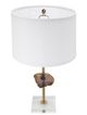 A & B Home Gold/White Table Lamp with Agate Slice-3