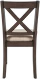 Jofran Inc. Hobson Beige/Gray X-Back Side Chair-3