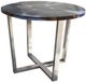 A & B Home Blue Resin Coffee Table with Chrome Base-1