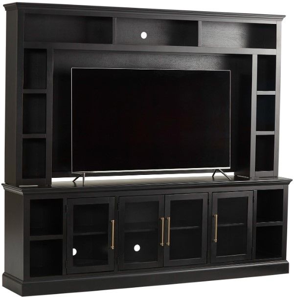 aspenhome® Byron Black 98" Console and Hutch-0
