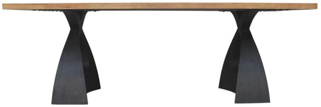 Nest Home Collections Orion Rectangular Light Natural Dining Table with Black Base-2