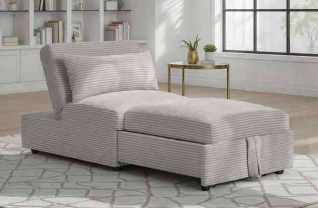 Elements International Pluto Gray Sleeper Chair-1