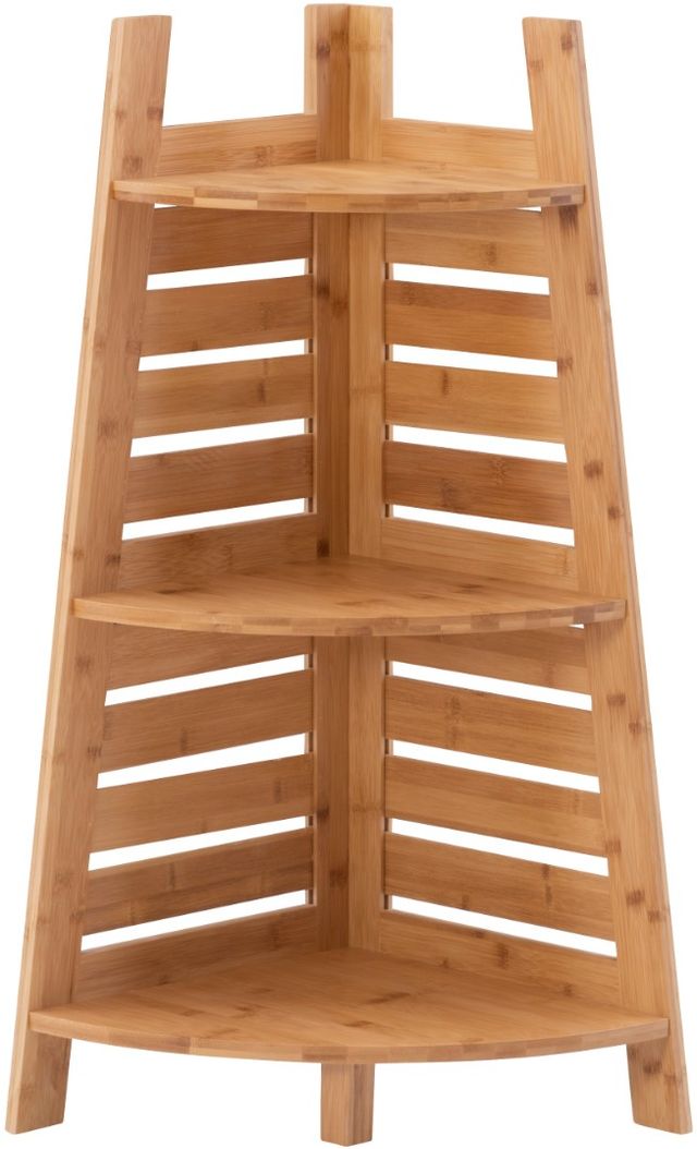 Linon Bracken Natural Bamboo Corner Shelf-3